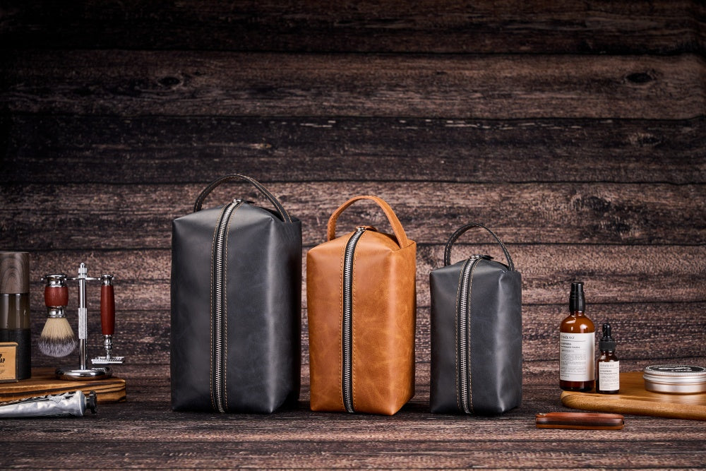 Personalized Toiletry Bag for Men, Engraved Dopp Kit Bag