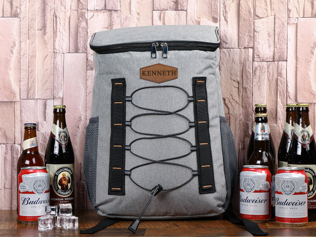 Personalized Groomsmen Cooler Backpack, Custom Hiking Lunch Cooler Backpack