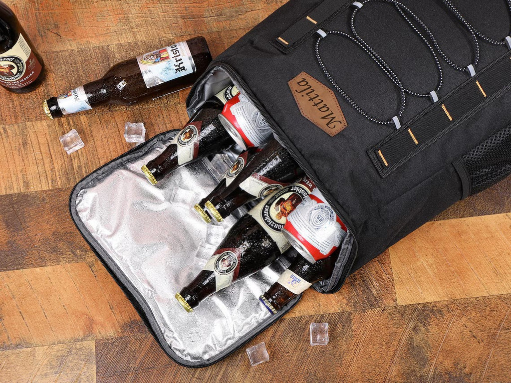 Personalized Groomsmen Cooler Backpack, Custom Hiking Lunch Cooler Backpack