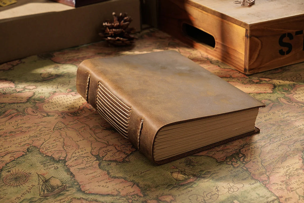 Personalized Leather Journal, Custom Rustic Notebook