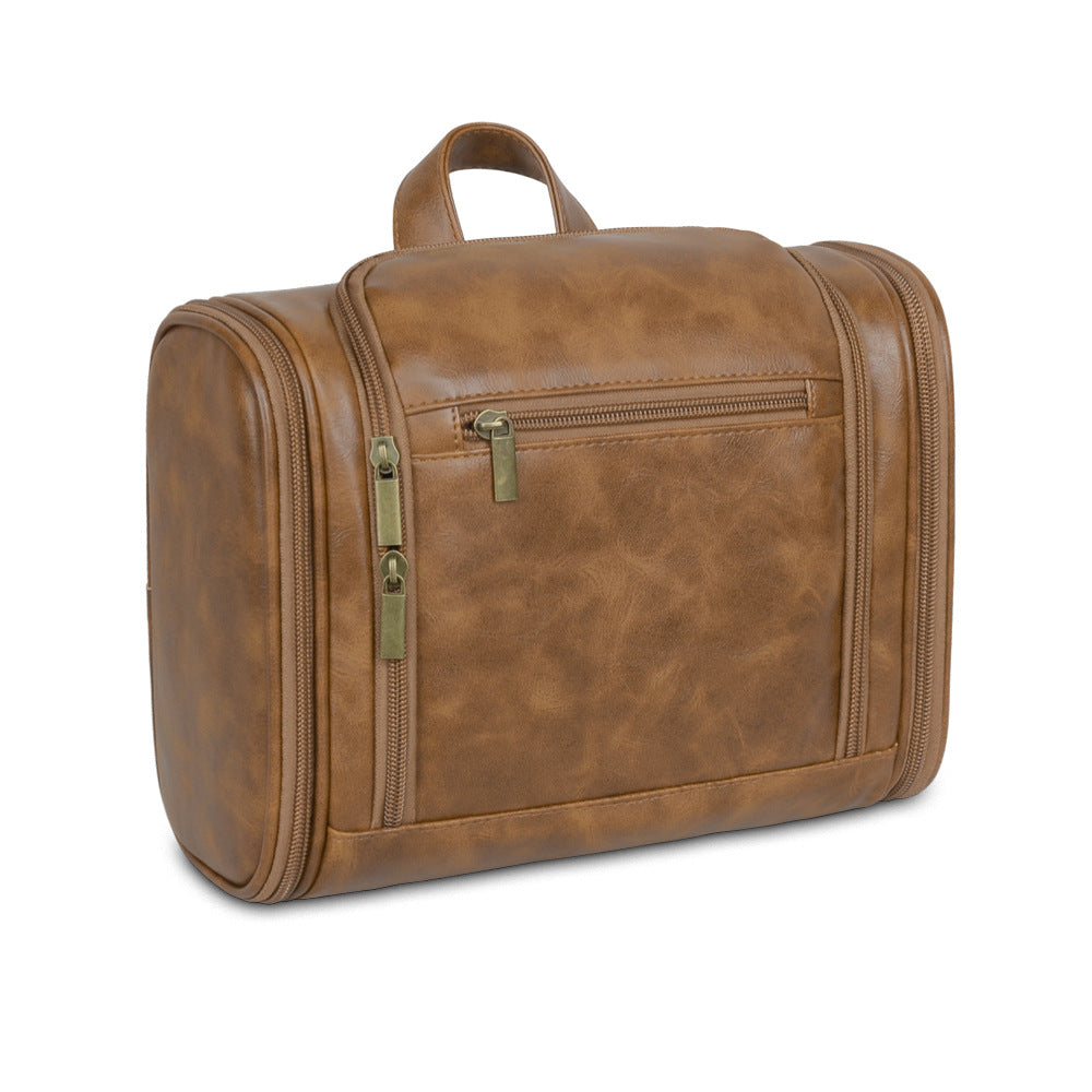 Hanging Travel Toiletry Bag Waterproof Cosmetic Bag Make up Organizer Bag Design 4 / Brown