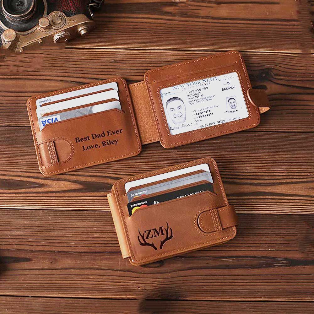 Leather Money Clip Wallet No. 11, Personalized & Best