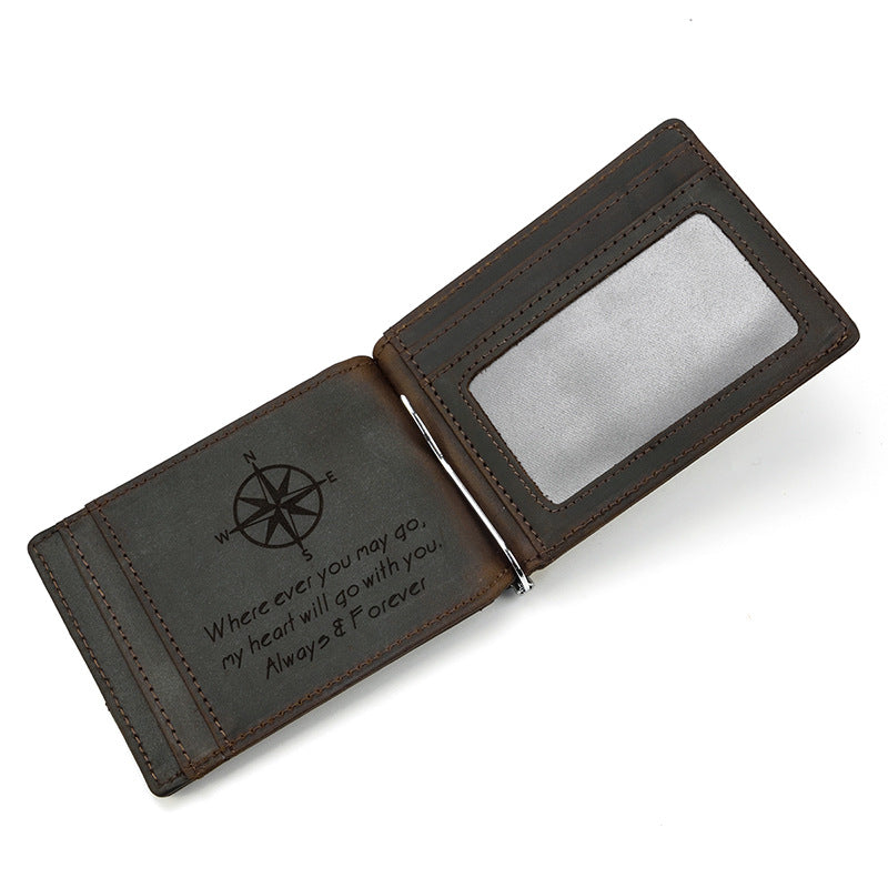 Groomsmen Gift, Personalized RFID Blocking Money Clip, Custom Engraved Money Clip ID Wallet