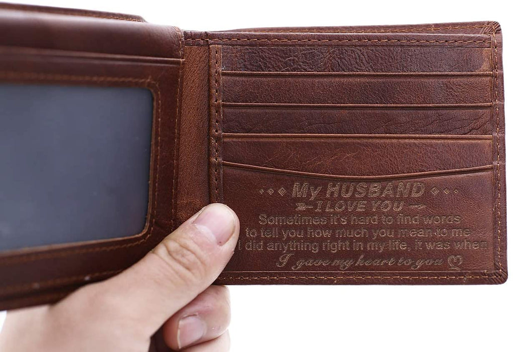 Flash Sale Personalized Mens Wallet Leather RFID Wallet, Groomsmen Gifts, Birthday Gift
